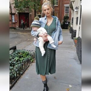 The Softest Rib Nursing Dress